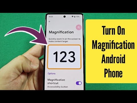 How to turn on magnification display zoom for Android phone - YouTube