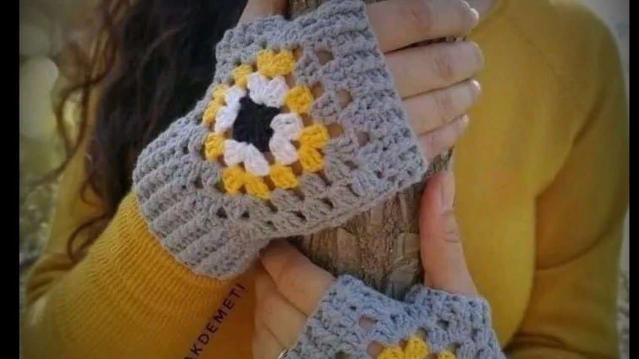 Crochet Fingerless Gloves Tutorial - Easy DIY Crochet - Step by Step ...