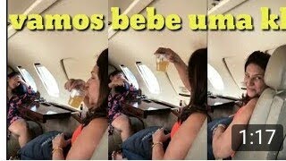 Mae de Simone e Simaria bebe no aviao ....kkkk