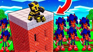 CONSTRUYE PARA SOBREVIVIR A SONIC .EXE EN MINECRAFT