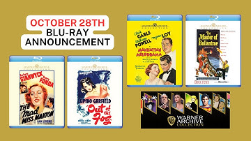 Warner Archive OCTOBER 28 #Bluray Announcement #podcast #Film #classicmovies #physicalmedia