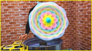 Incredible Skill Cotton Candy Flower Art