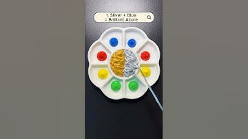 Sliver vs Gold - Fav Color? 🤍💛#asmr #colormixing #shorts #mixing