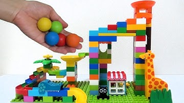 Marble Run ASMR☆Satisfying Building Blocks Summary Long Video Colorful Coasters 10 min 2