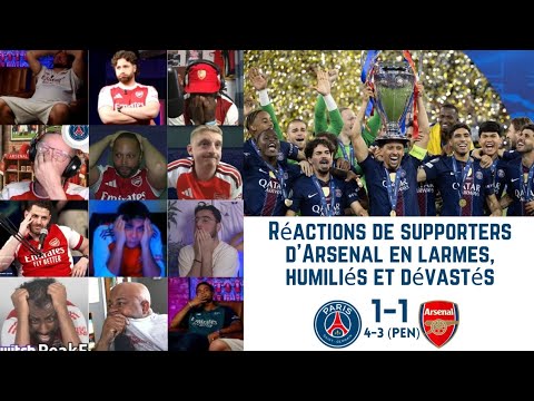 Supporters d'Arsenal en larmes après la défaite en finale de la Ligue des Champions