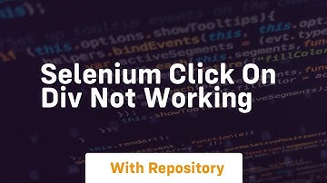 selenium click on div not working