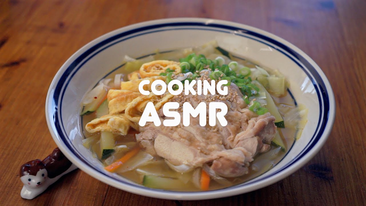 [Cooking ASMR] Домашний корейский кальгуксу — лапша, нарезанная ножом