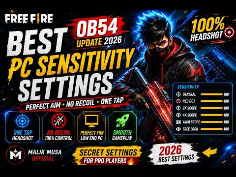 🔥 Free Fire PC Sensitivity Settings 2026 | Best Headshot & No Recoil After OB54 😱