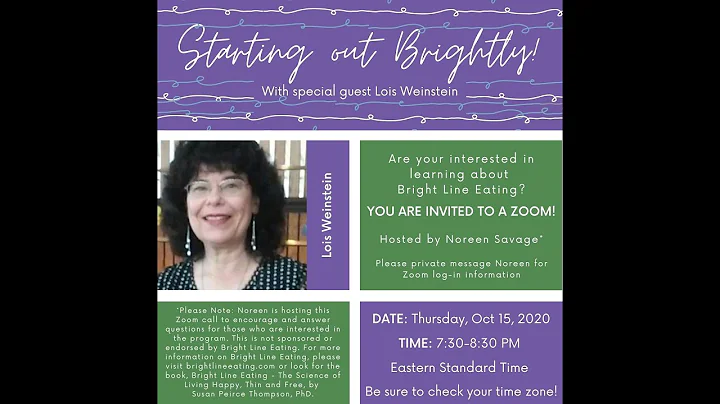 Starting Out Bright - with special guest, Lois Wei...
