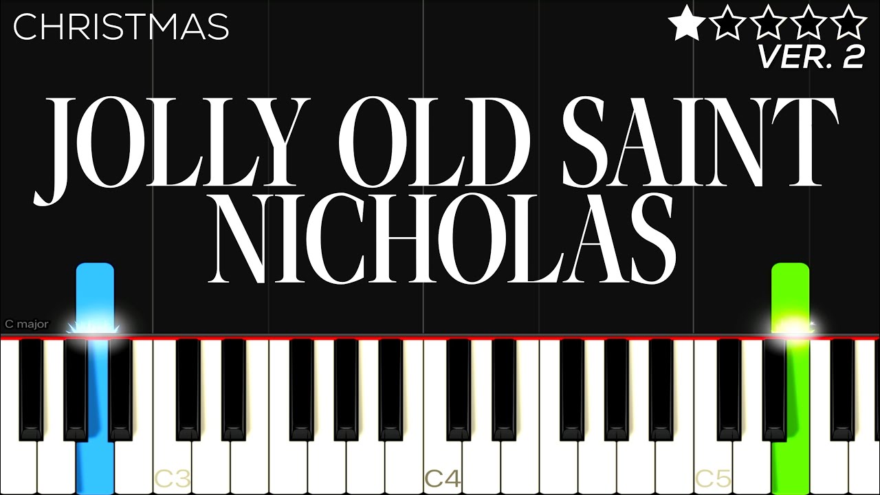 Christmas - Jolly Old Saint Nicholas | EASY Piano Tutorial - YouTube