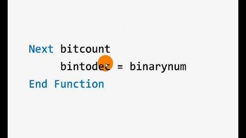Visual Basic 2010 Convert a Binary number To a Decimal number
