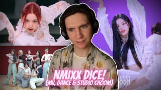 DANCER REACTS TO NMIXX | "Dice" MV, Dance Practice & Studio Choom [Be Original]