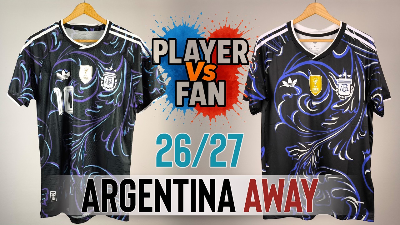 Argentina Away Jersey 2026 World Cup - Player Version Vs Fan