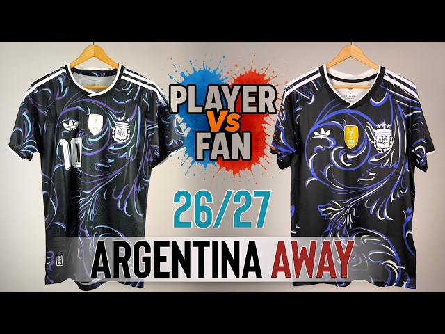 Argentina Away Jersey 2026 World Cup - Player Version Vs Fan