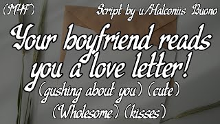 [M4F] Your boyfriend reads you a love letter! [gushing about you] [cute] [Wholesome] [kisses] screenshot 5