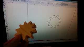 This is just a short video showing how to design a gear in Inkscape, have MakerCam create the g-code, and then have a DIY CNC 