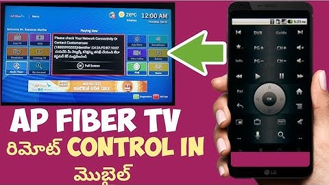 How controll ap fiber setup box remote controlling with mobile |ap fiber remote controll with mobile
