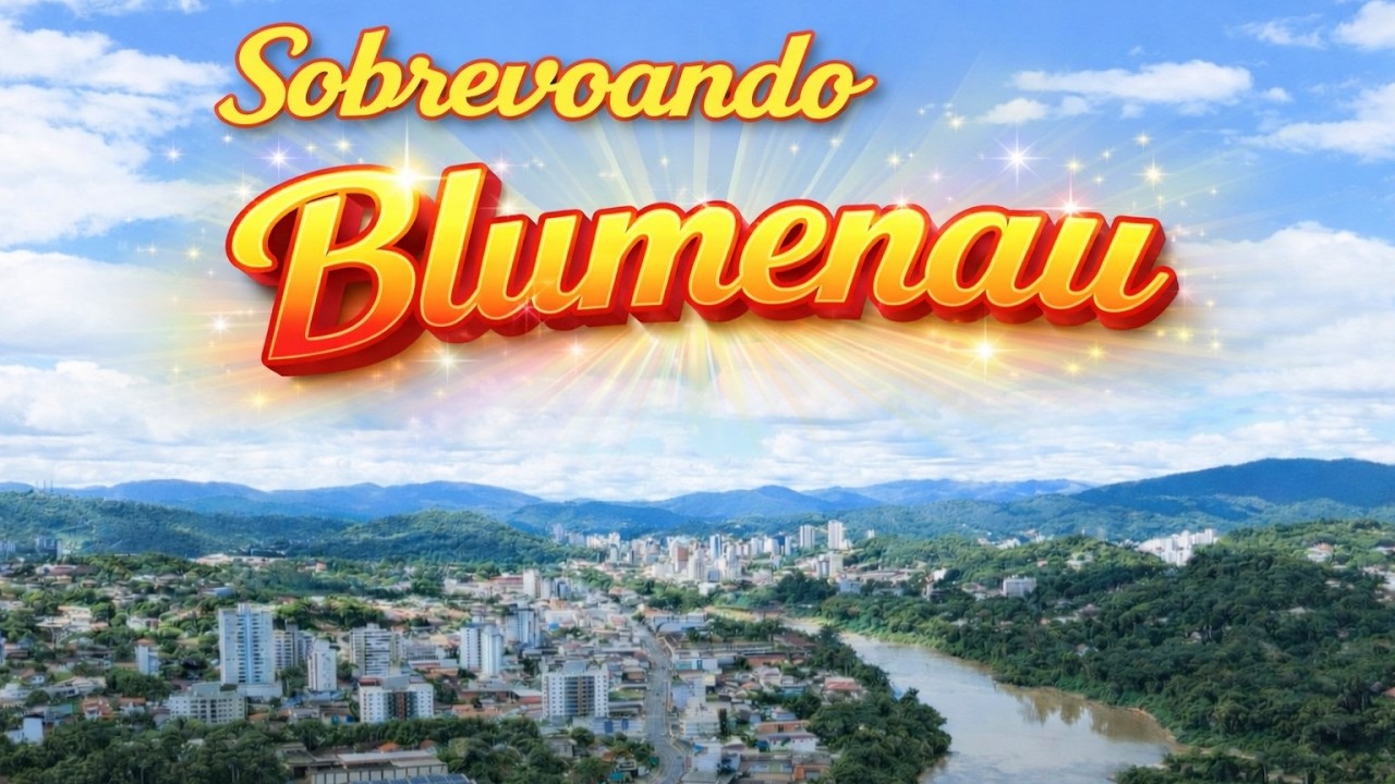 Voo sobre a região norte de Blumenau