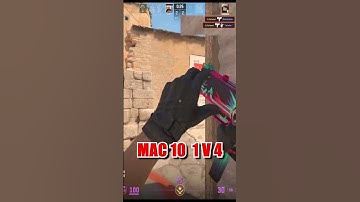 MAC-10 1V4! #shorts #cs2 #hs #mac10 #csgo #premiere