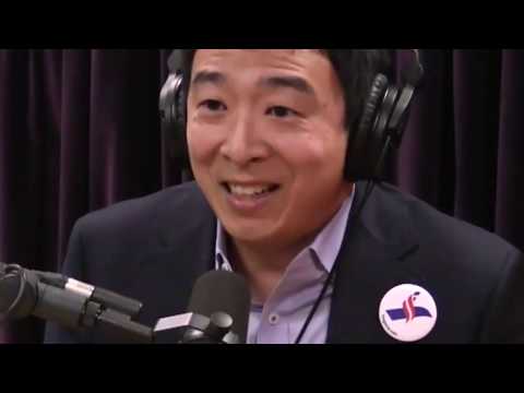 Andrew Yang on Joe Rogan Podcast except he only says "Joe"