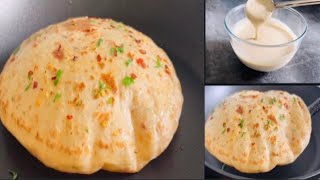 Wheat Flour Garlic Paratha Recipe with Liquid Dough in 5 Minutes | No Rolling No kneading Paratha