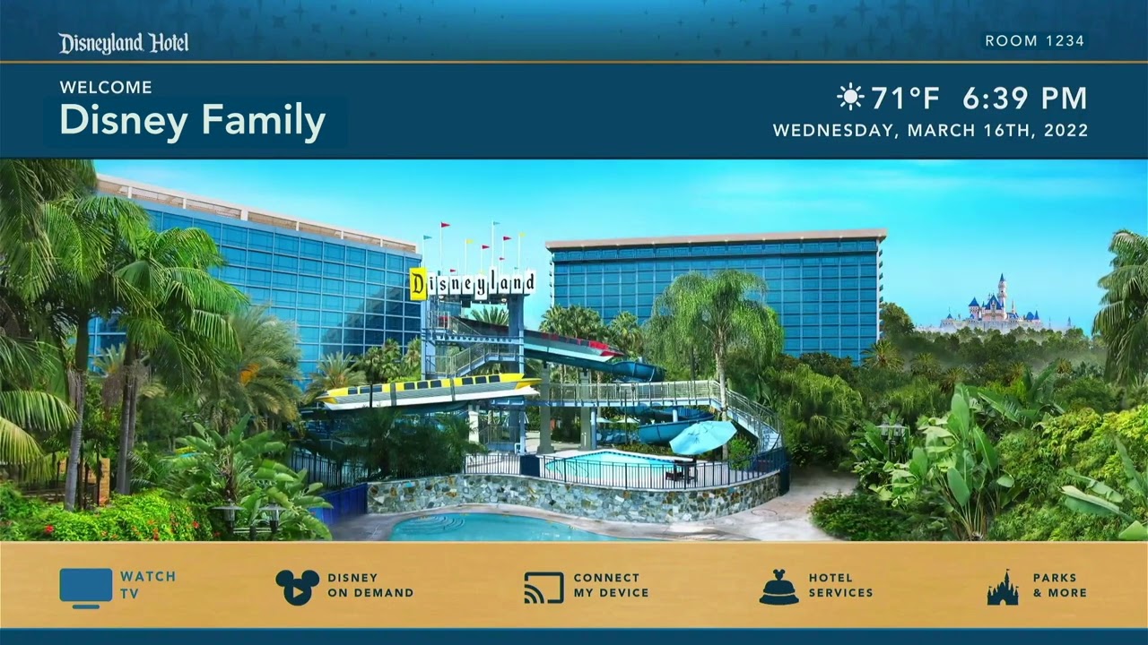 Disneyland Hotel TV Splash Screen (March 2022) 