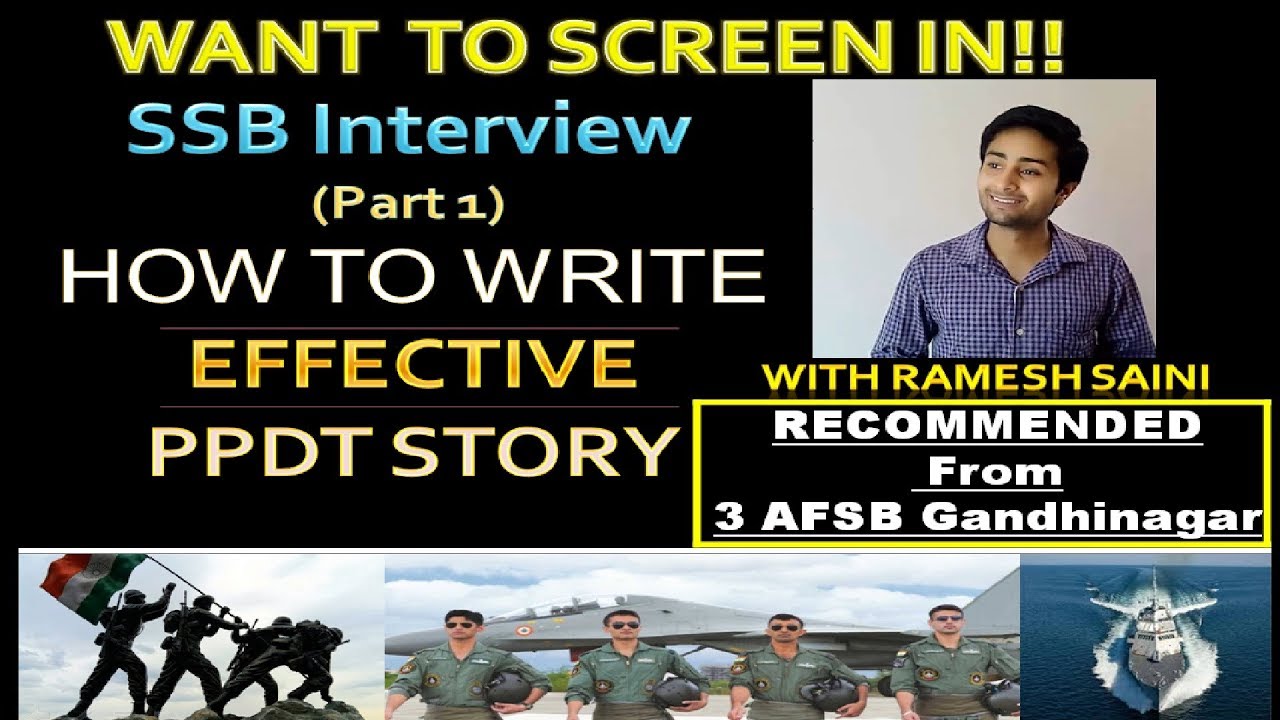 How to write Effective PPDT Story in SSB with Ramesh || Recommended from 3 AFSB| 
