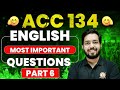 Important English Questions part - 6 for ACC 134 Exam | Live English Class for ACC 134 Exam