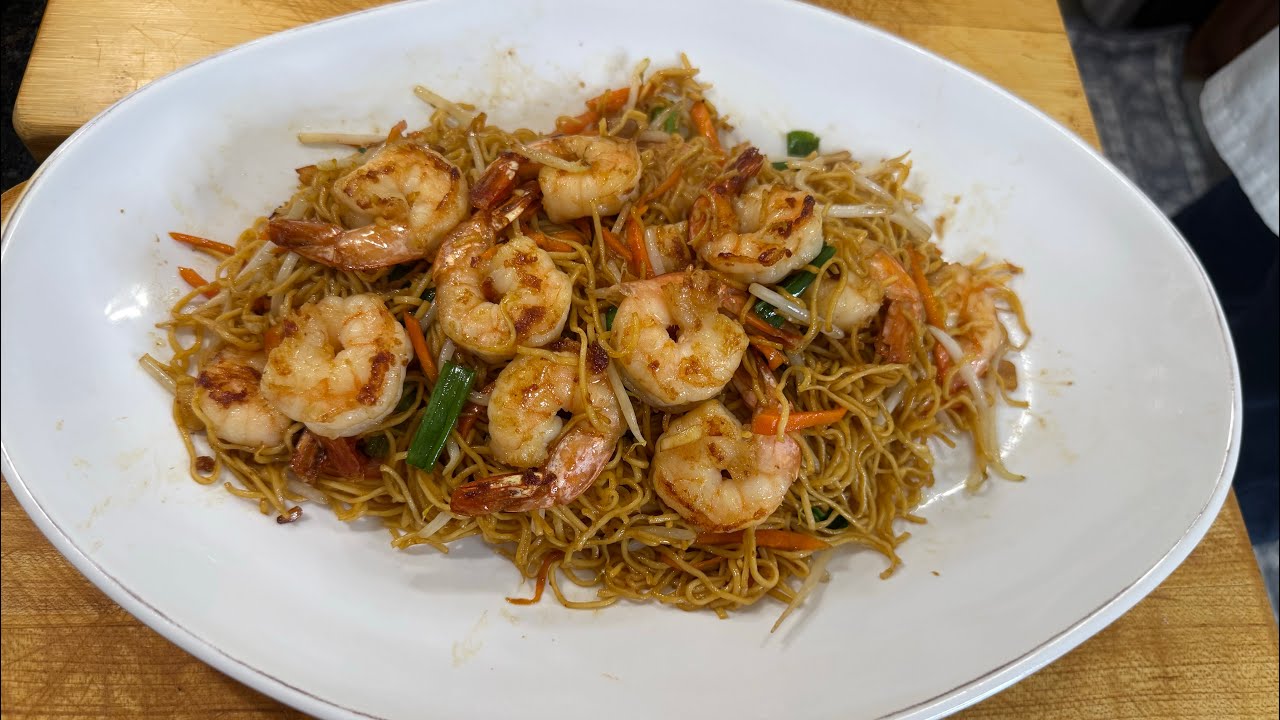 Mì xào tôm chiên - Pan Fried Noodle W/ Shrimp