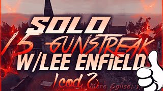 COD 2 : *SOLO* 15 GUNTREAK w/ Lee-Enfield ( SNIPER )