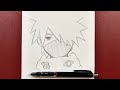 Easy anime drawing | how to draw kid kakashi easy step-by-step