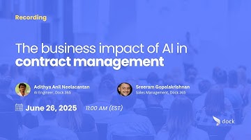 Webinar - The Impact of AI in Contract Lifecycle Management