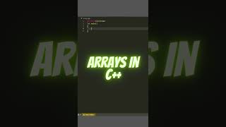 ARRAYS IN C++