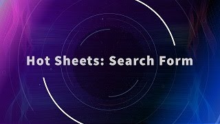 Paragon Connect - Hotsheets: Search Form