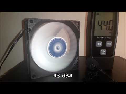 F8 Arctic fan 80 mm review test noise, silent, PWM connection