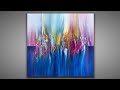 Abstract Painting Techniques / For Beginners / Brush and Palette knife / Abstract Painting Demo 422
