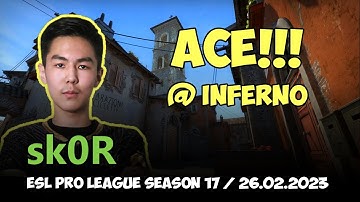 🔥 IHC sk0R AWESOME ACE vs fnatic (INFERNO) @ ESL Pro League Season 17 / CSGO POV