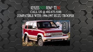 How To Replace A 1996 - 1997 Isuzu Trooper Key Fob Battery FCC ID: BAB237131-013