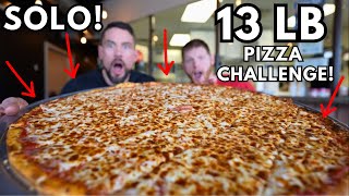 THE TOUGHEST SOLO PIZZA CHALLENGE THAT I'VE EVER ATTEMPTED!!! OVER 13LBS OF PIZZA TO WIN $150