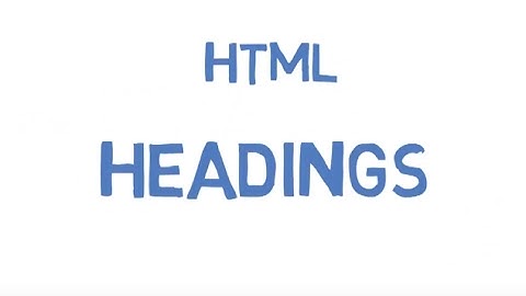 HTML : 3-headings كتابة العناوين