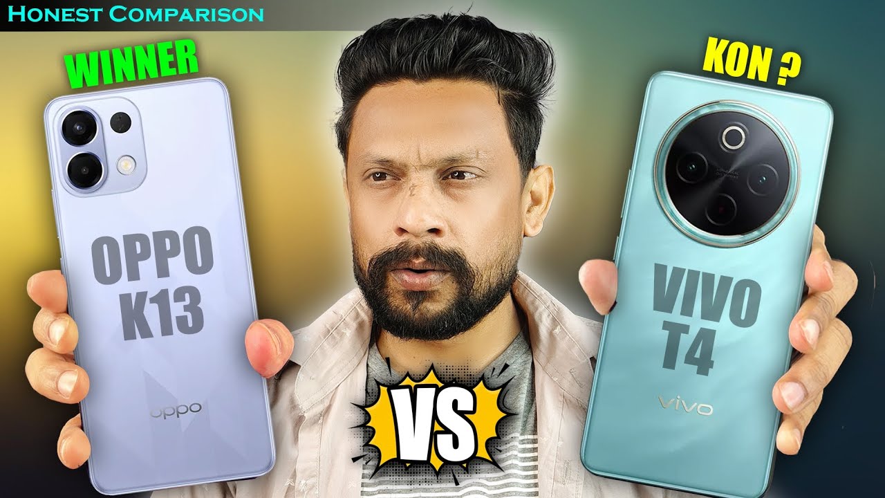 OPPO K13 5G Vs Vivo T4 5G Full Comparison | Camera Test, Battery Test, BGMI Test, Speed Test