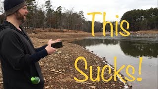 High Rock Lake DRAINED Winter Fishing and Finding Treasures on the Bank