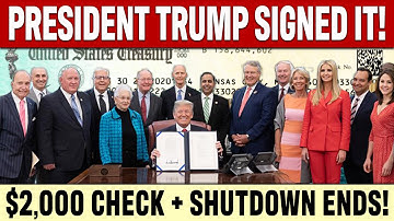 TRUMP HEEFT HET ONDERTEKEND! Stimuleringscheque van $ 2.000 + Update over de overheidssluiting | ...