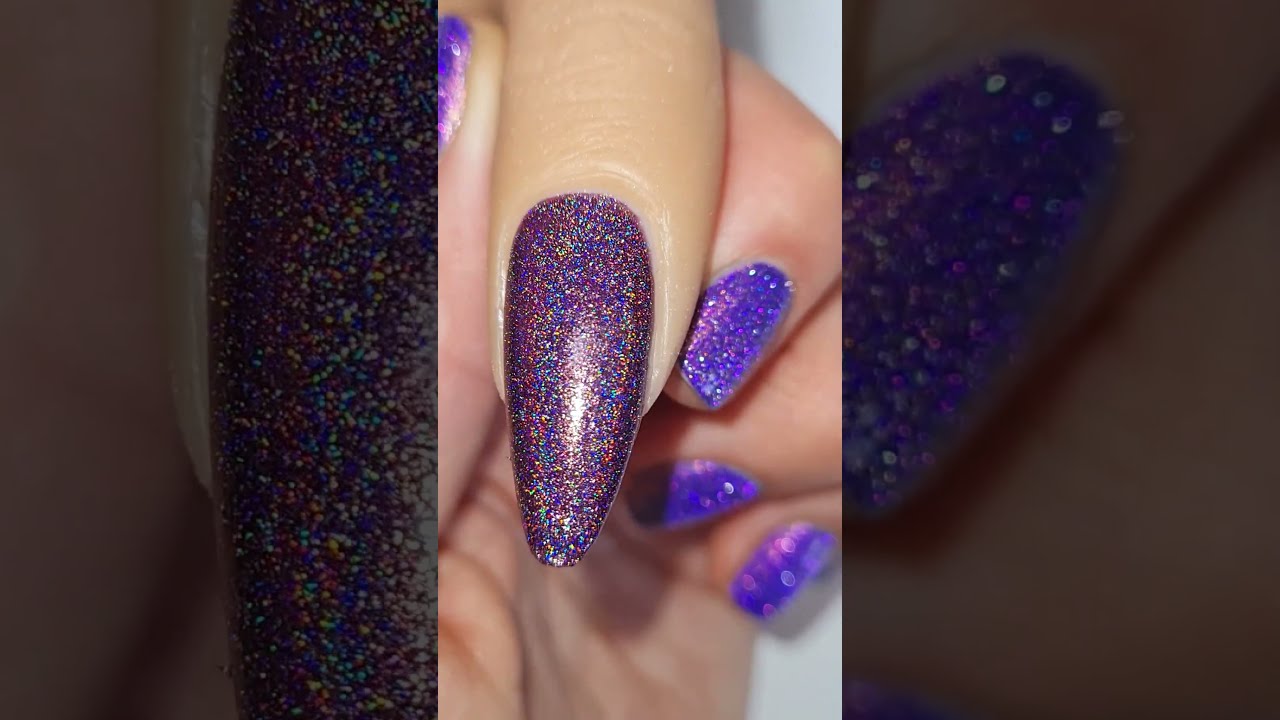 Purple Glitter Nail Polish by 