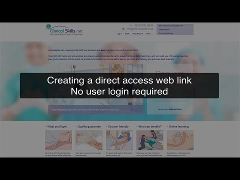 Creating a direct access web link