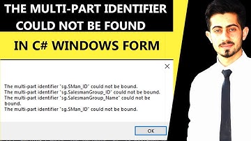 The Multi-Part Identifier Cannot be bound | C# WinForms + SQL