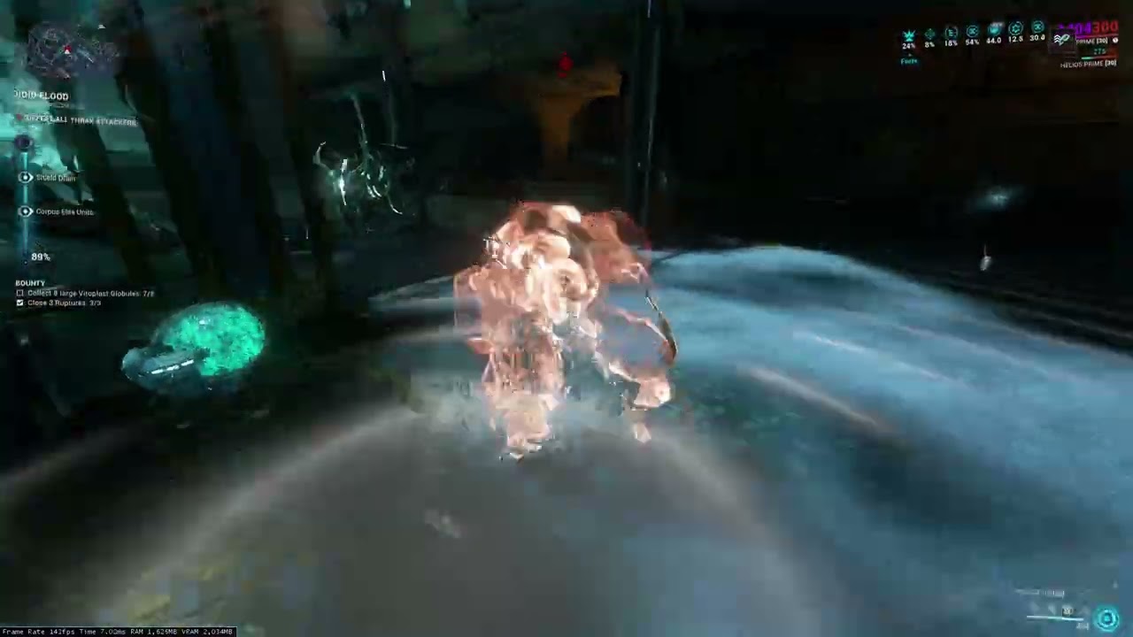 Warframe - Void Flood bounty bug with downed thrax attacker