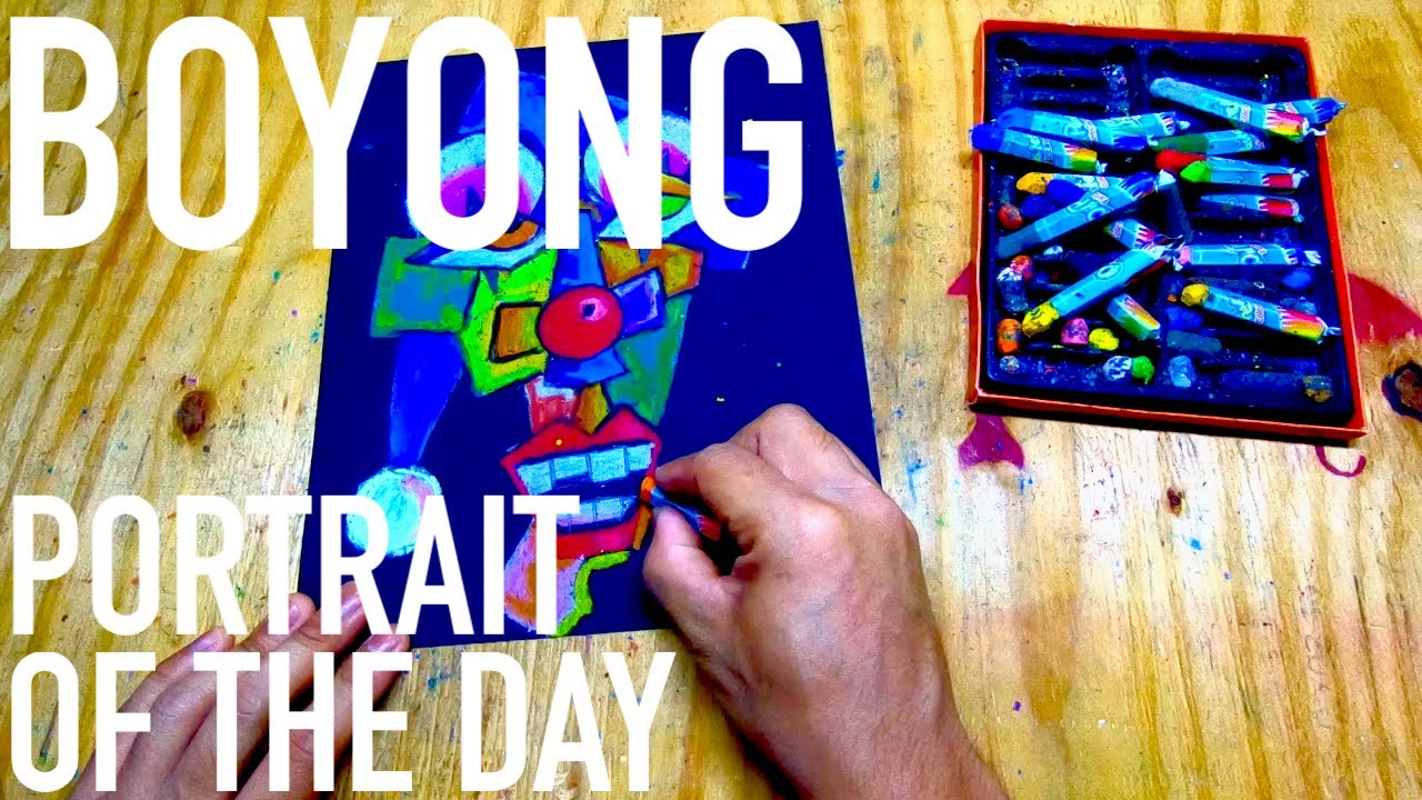 #72 BOYONG / Pastel on Sand Paper/ Portrait of the Day / How To Do Cubism Art / Easy & Relaxing
