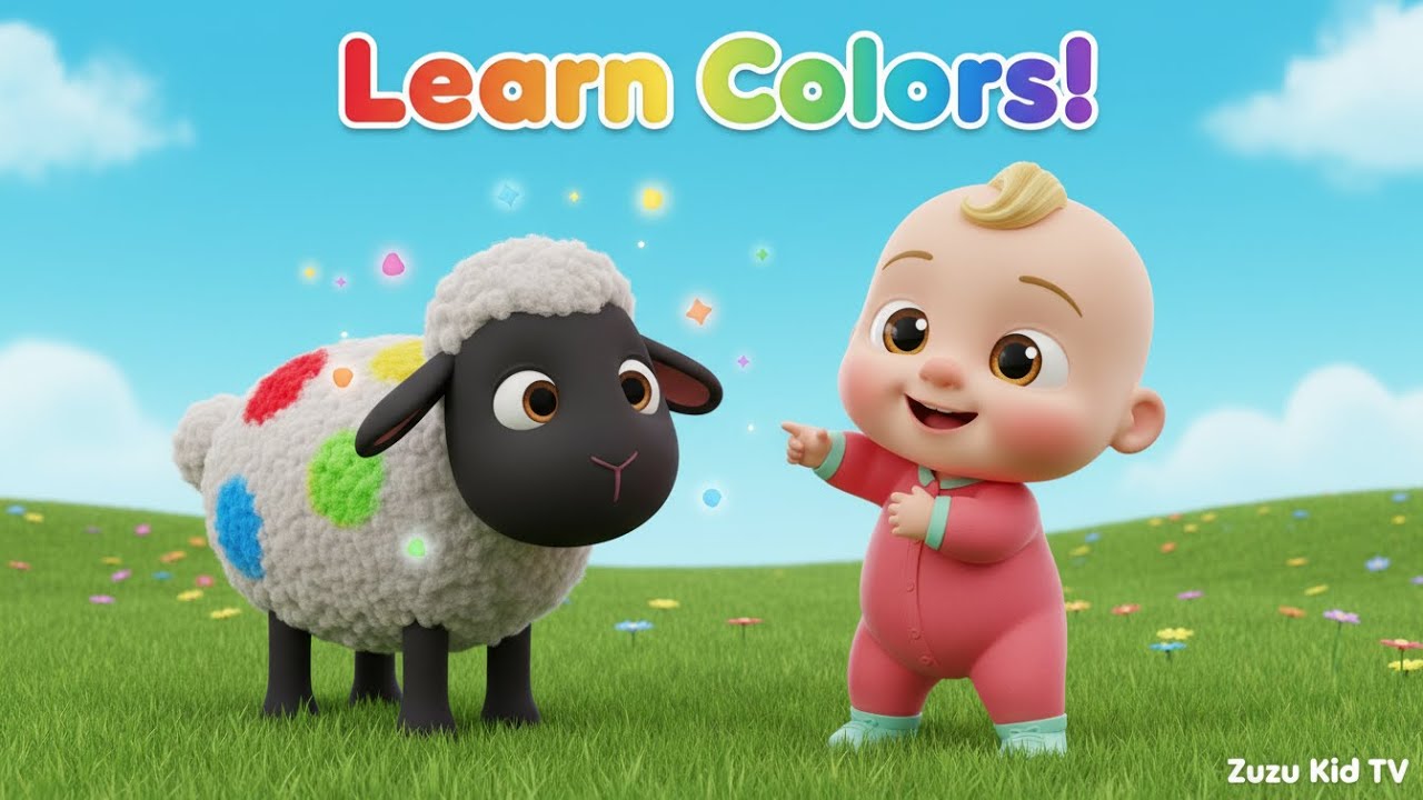 Baa Baa Black Sheep Learn Colors | Toddler Color Learning & Playful Nursery Rhyme