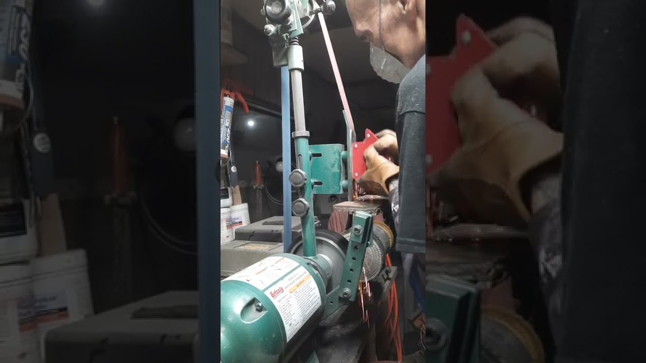 463 layer Damascus TsaLagi Fighter 340 grit grind.